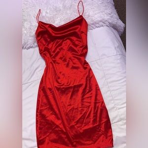 Windsor Satin Red Backless Dress